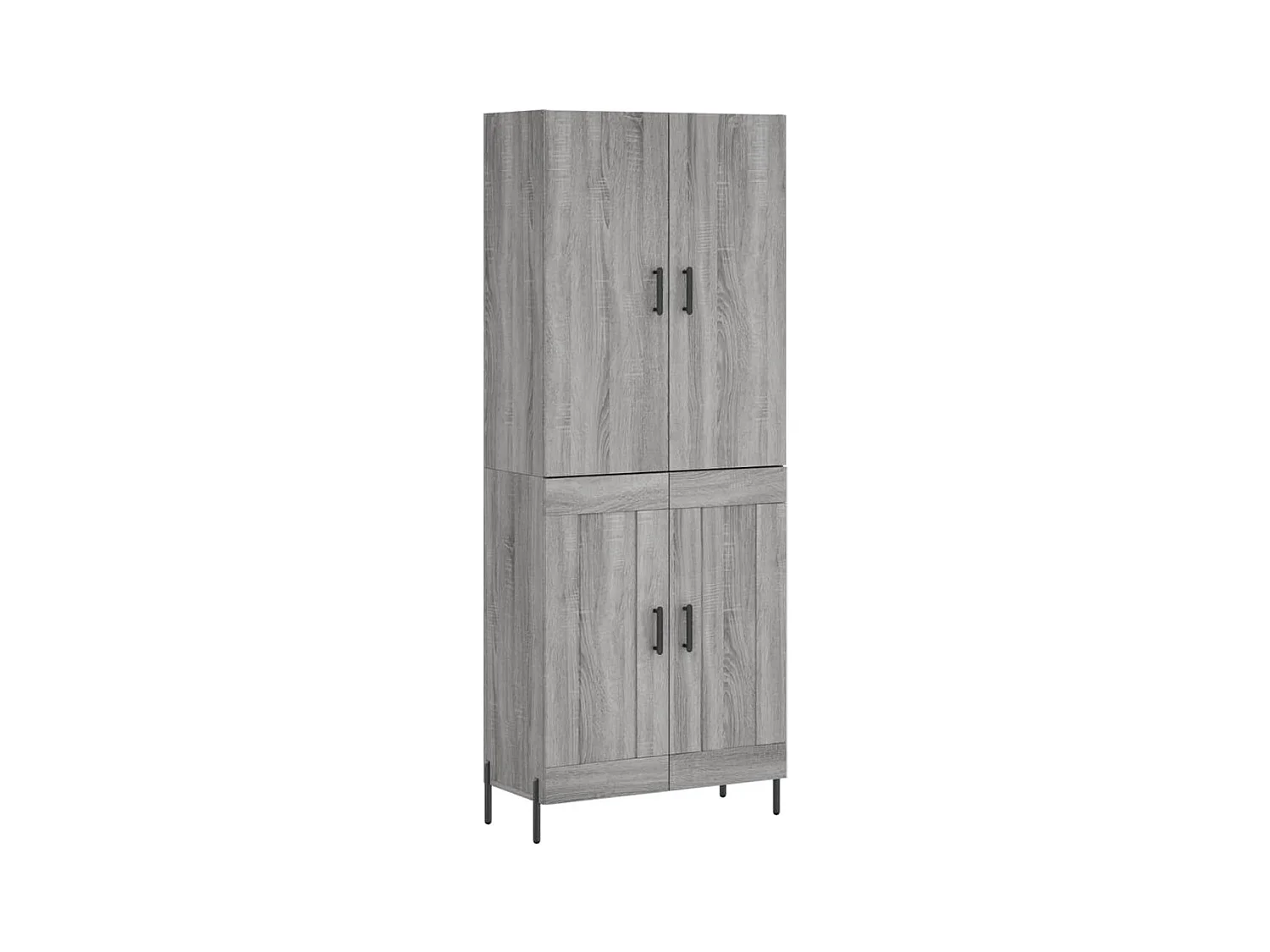 Aparador alto madera contrachapada gris sonoma 69,5x34x180 cm