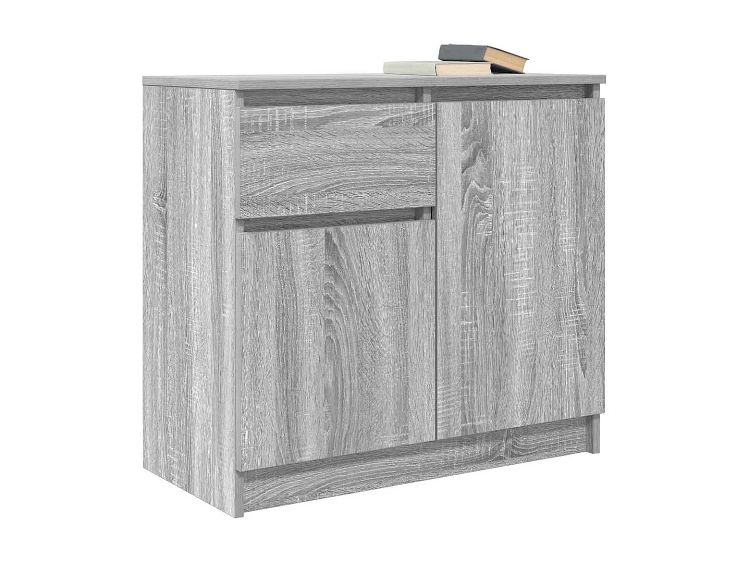 Buffet avec tiroir sonoma gris 71x35x65 cm bois d'ingénierie
