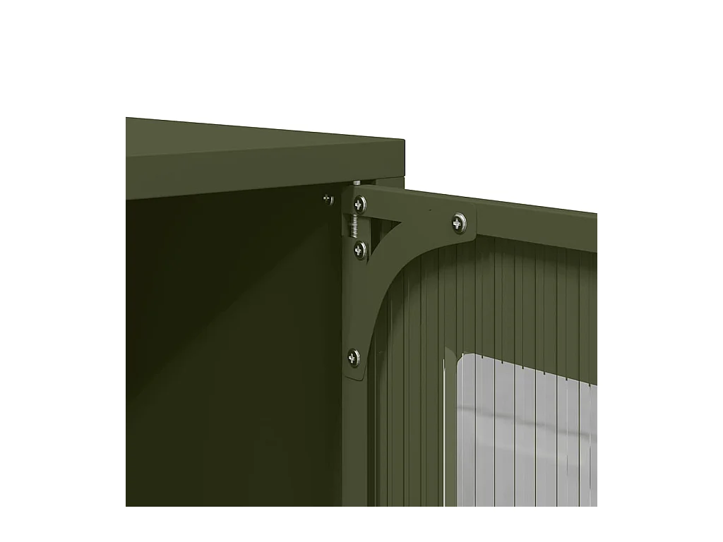 Buffet haut vert olive 68x39x107 cm acier