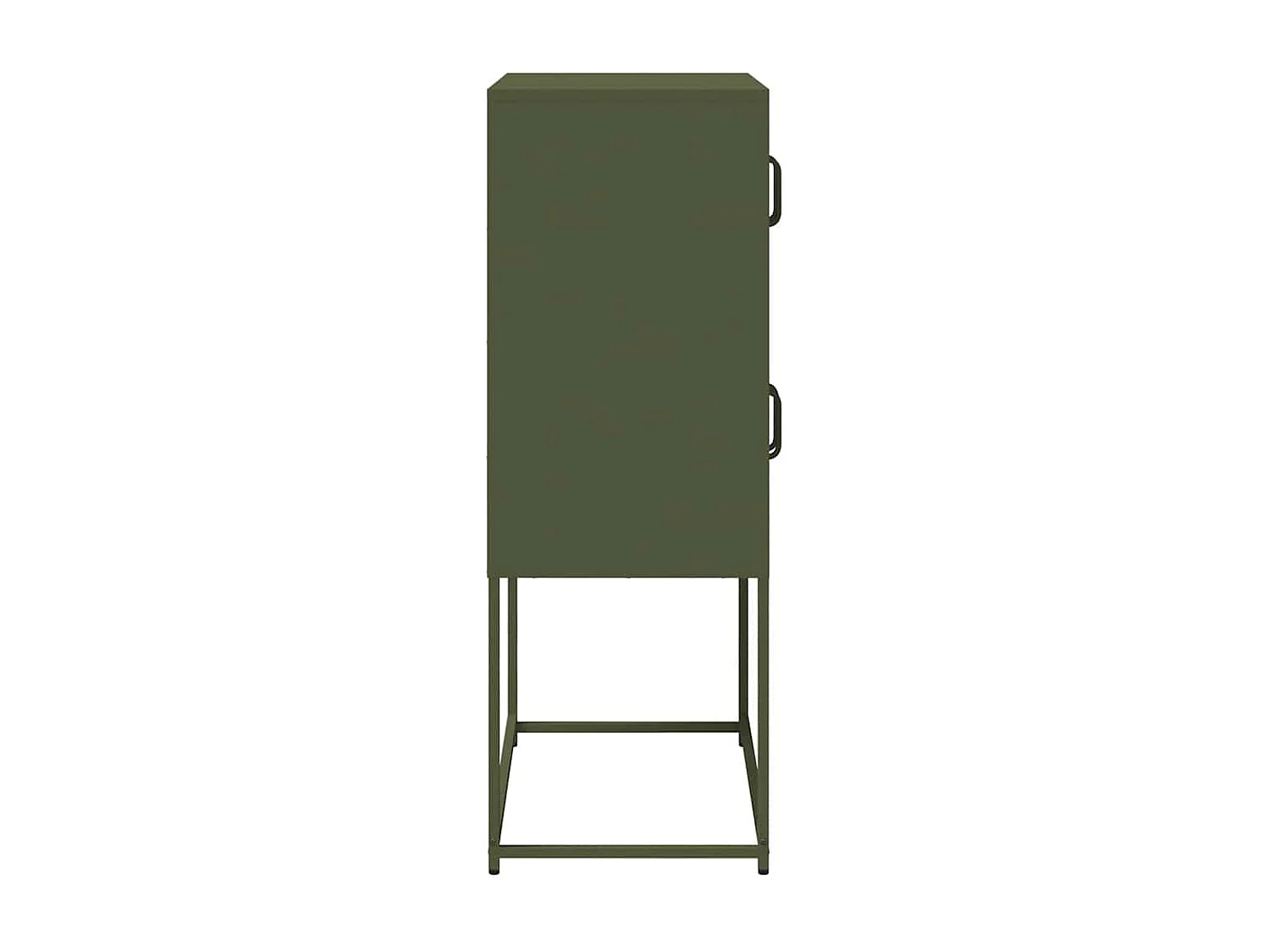 Buffet haut vert olive 68x39x107 cm acier