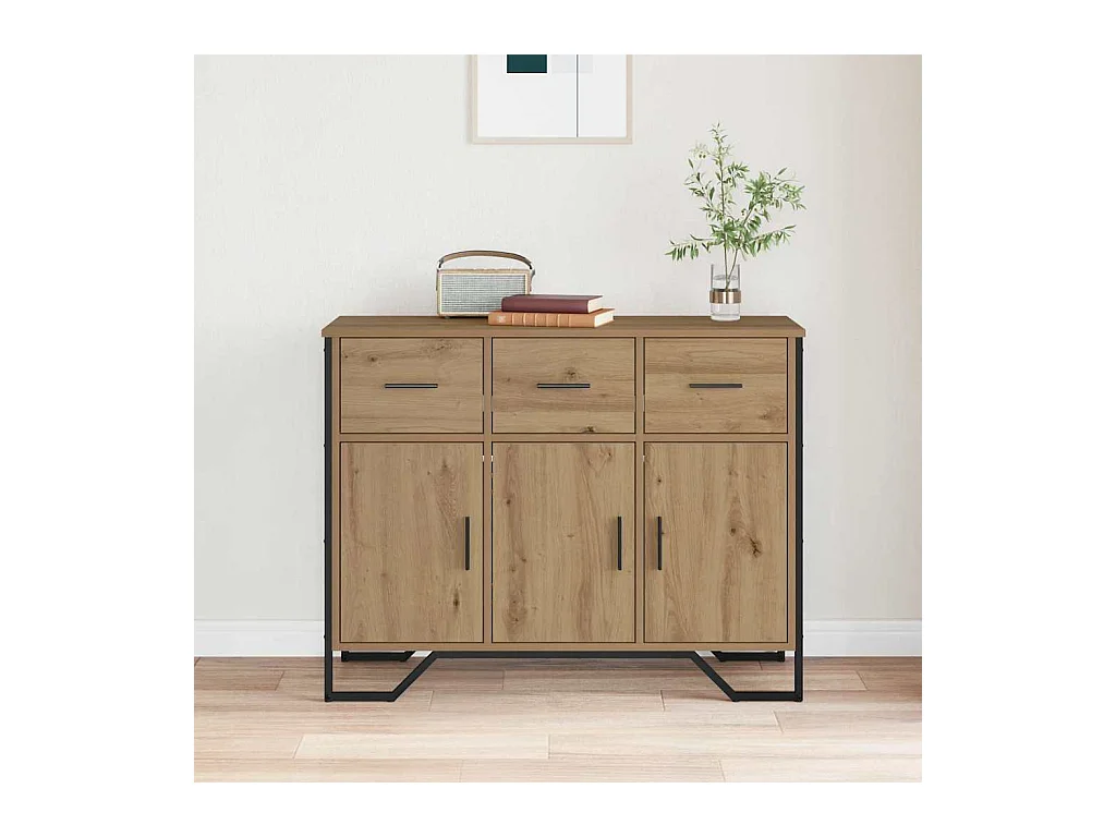 Buffet chêne artisanal 97 x 32.5 x 74.5 cm Bois d'ingénierie