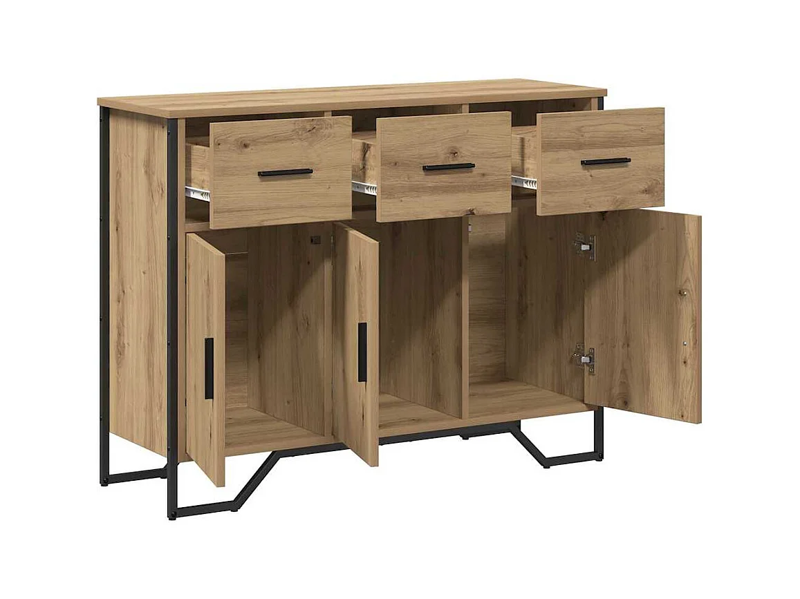 Buffet chêne artisanal 97 x 32.5 x 74.5 cm Bois d'ingénierie