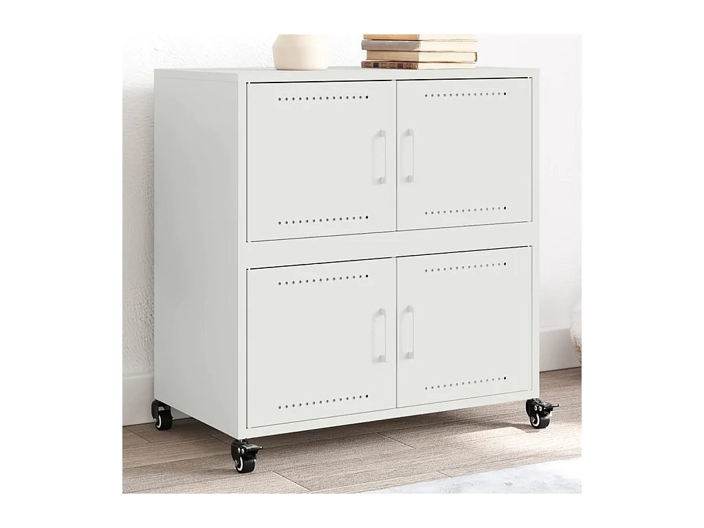 Buffet blanc 68x39x72 cm acier