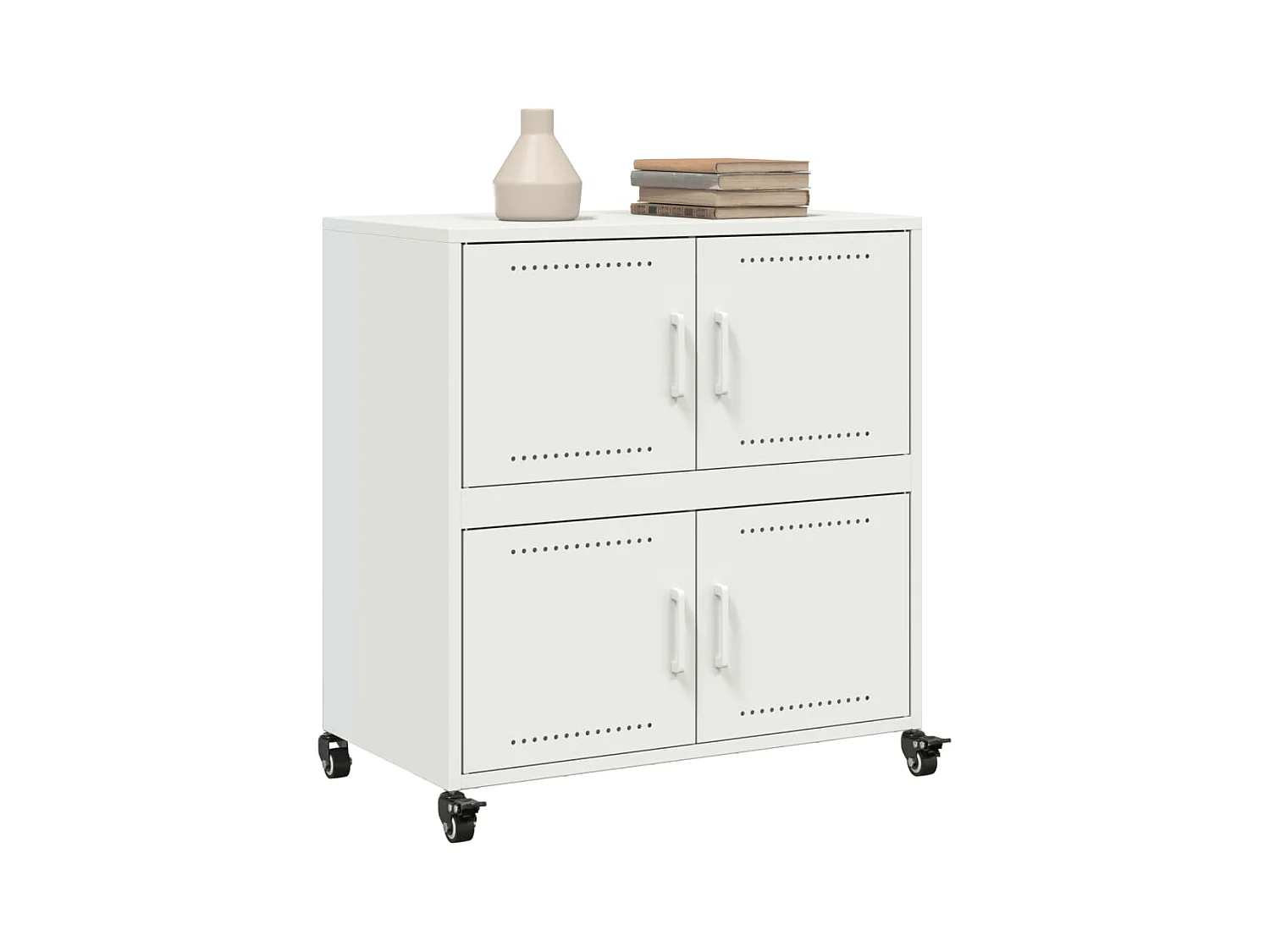 Buffet blanc 68x39x72 cm acier