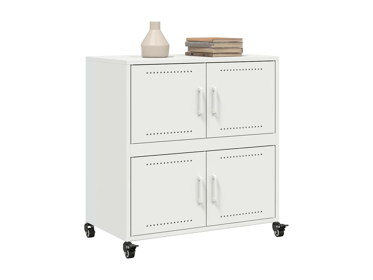 Buffet blanc 68x39x72 cm acier