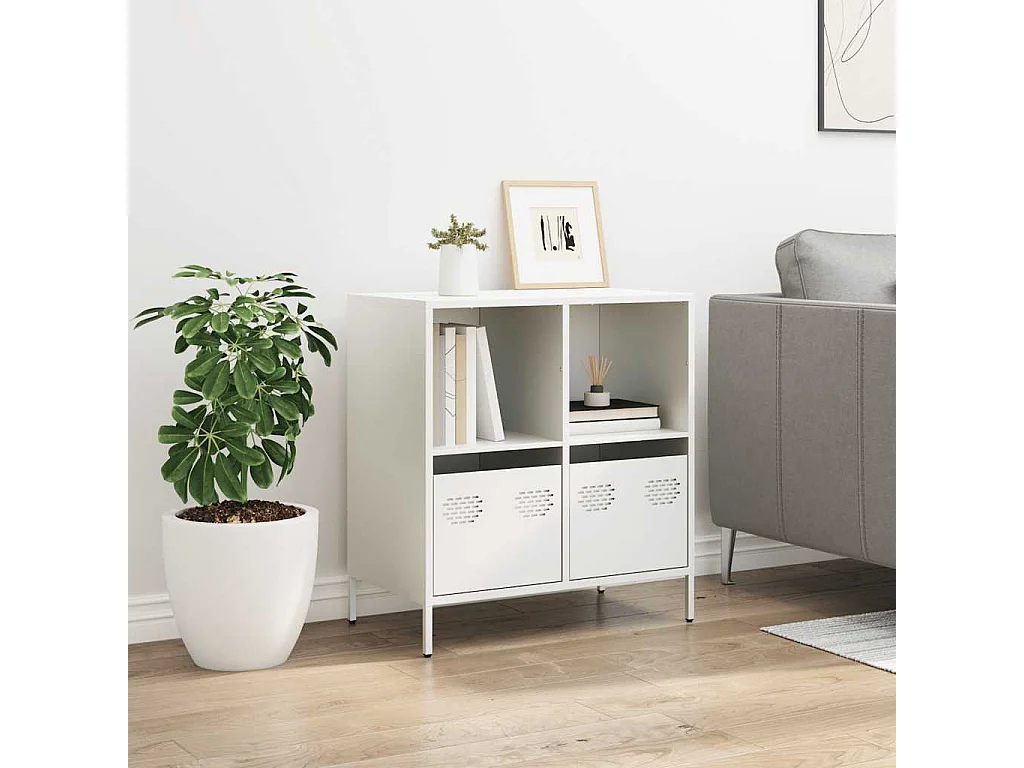 Buffet blanc 68x39x73,5 cm acier laminé à froid