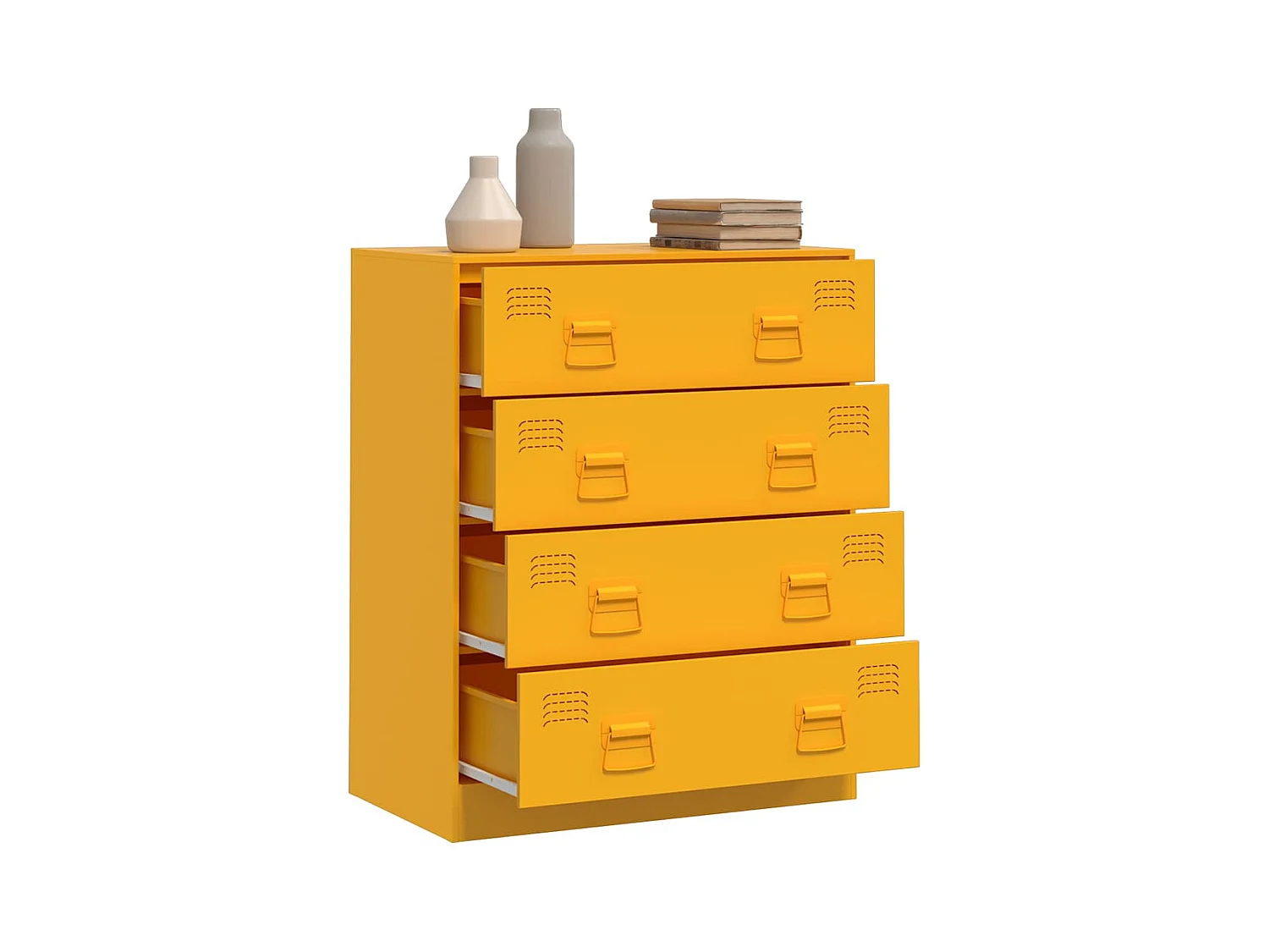 Buffet jaune moutarde 67x39x83 cm acier