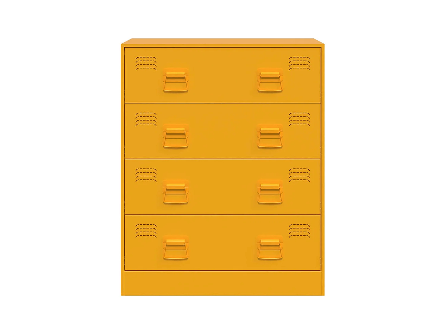 Buffet jaune moutarde 67x39x83 cm acier