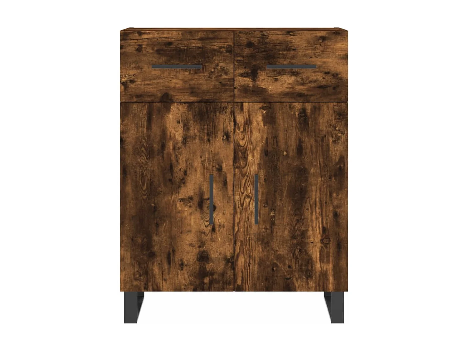 Aparador alto madera contrachapada roble ahumado 69,5x34x180 cm