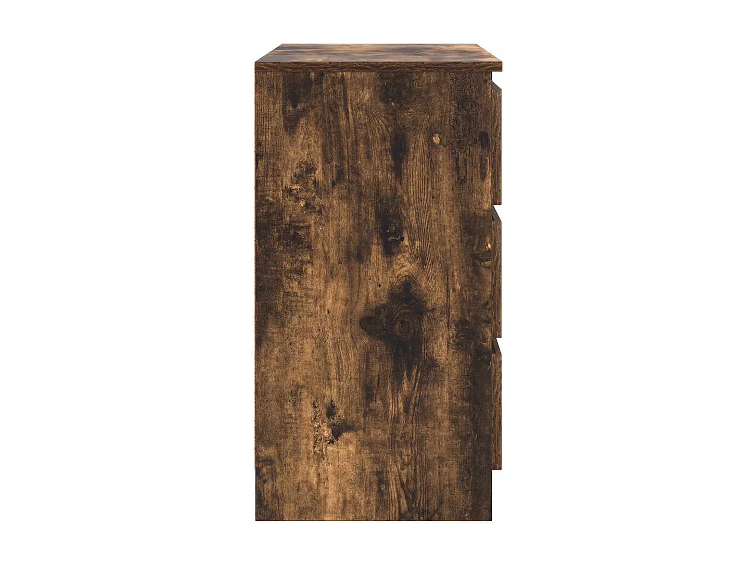 Buffet avec tiroir chêne fumé 71x35x65 cm bois d'ingénierie