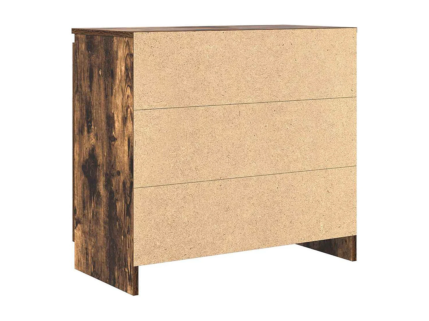 Buffet avec tiroir chêne fumé 71x35x65 cm bois d'ingénierie