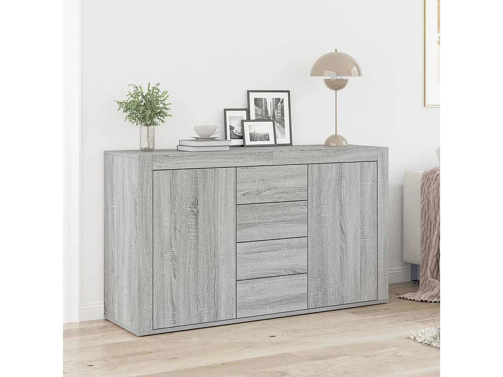 Buffet Sonoma gris 120 x 36 x 69 cm Bois d'ingénierie