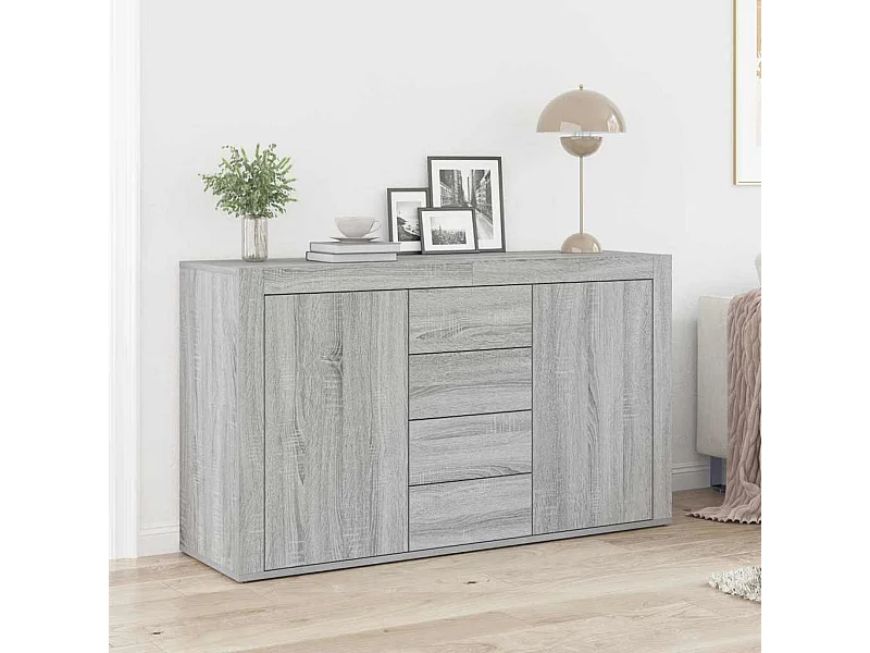 Buffet Sonoma gris 120 x 36 x 69 cm Bois d'ingénierie