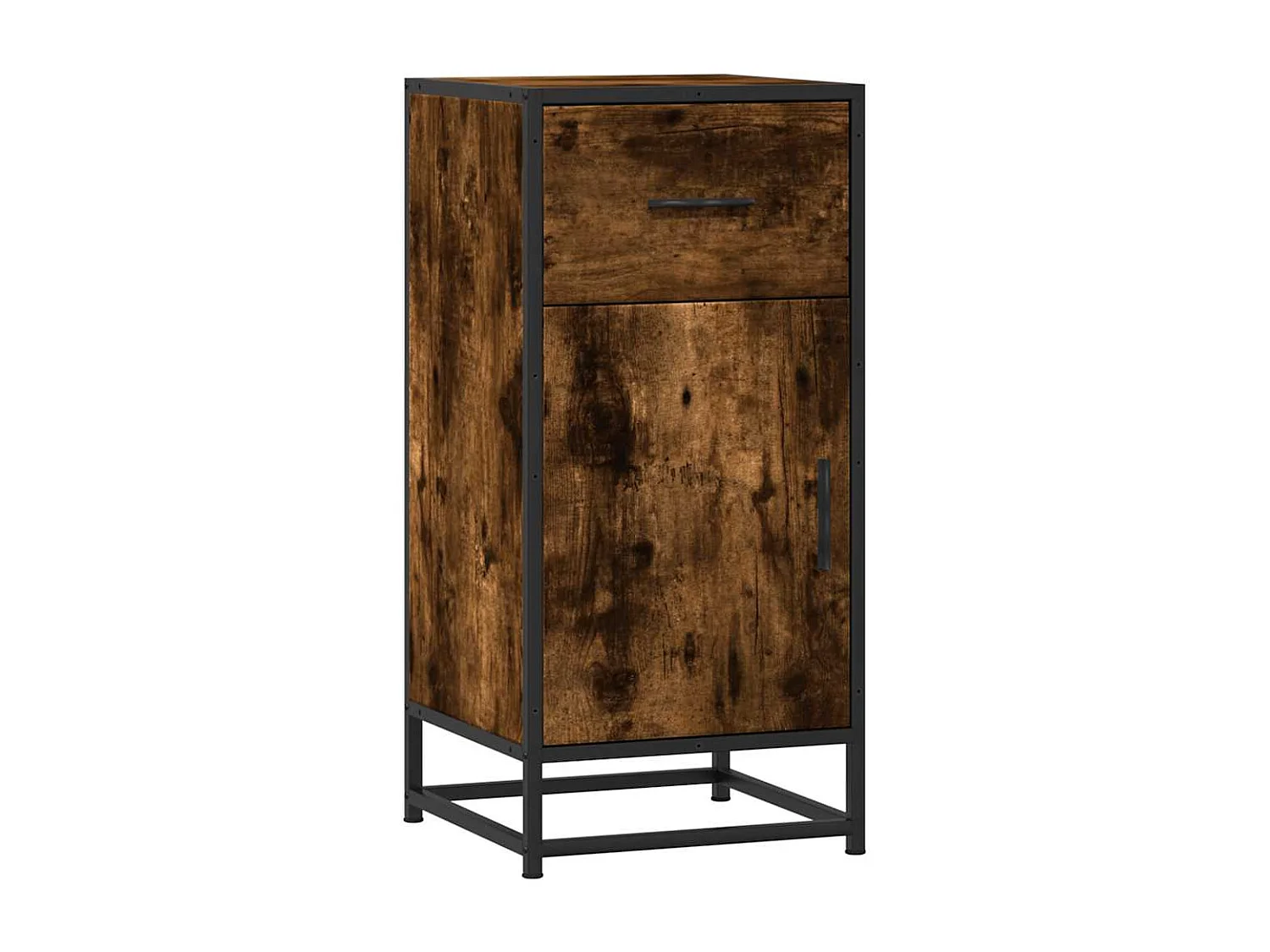 Aparador 35,5x35x76 cm deriv. de madeira/metal carvalho fumado