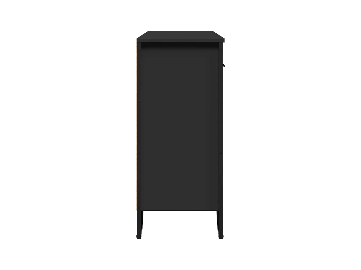 Buffet noir 97x32,5x74,5 cm bois d’ingénierie