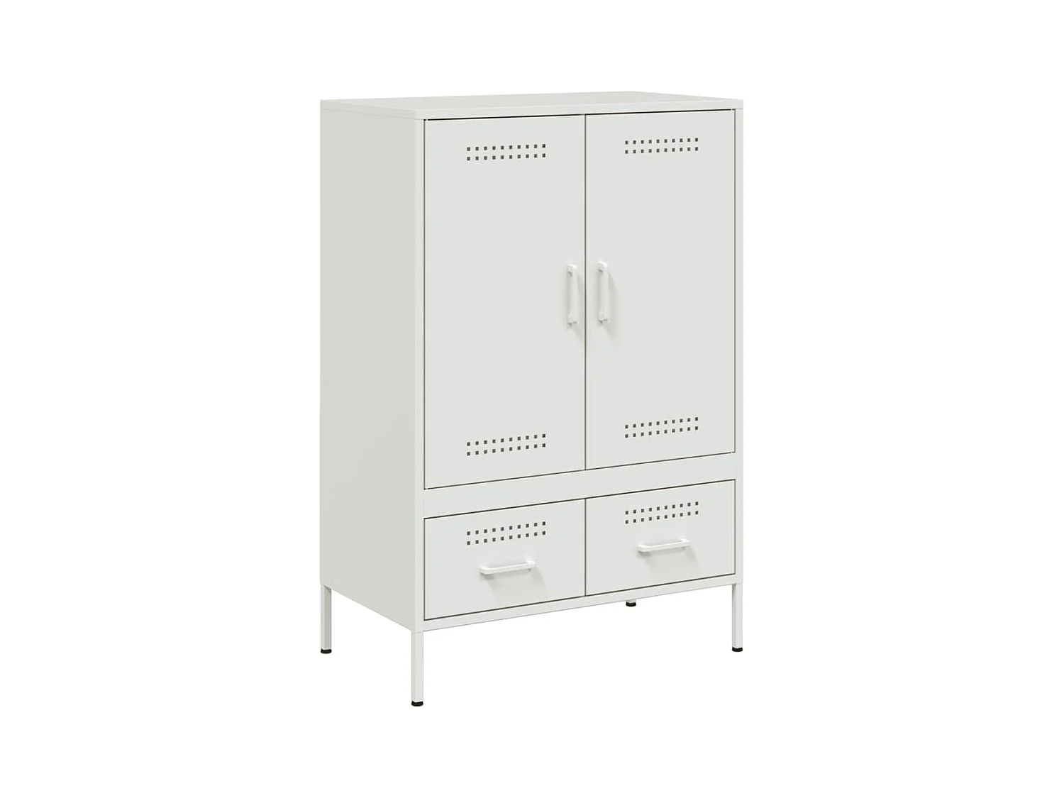 Buffet haut blanc 68x39x101,5 cm acier