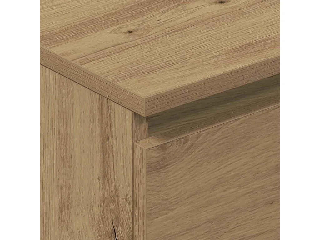 Buffet chêne artisanal 60x35x98,5 cm bois d'ingénierie