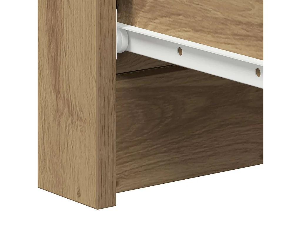 Buffet chêne artisanal 60x35x98,5 cm bois d'ingénierie