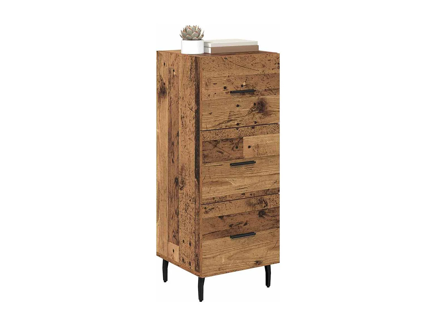 Buffet Bois ancien 34 x 34,5 x 90 cm Bois d'ingénierie