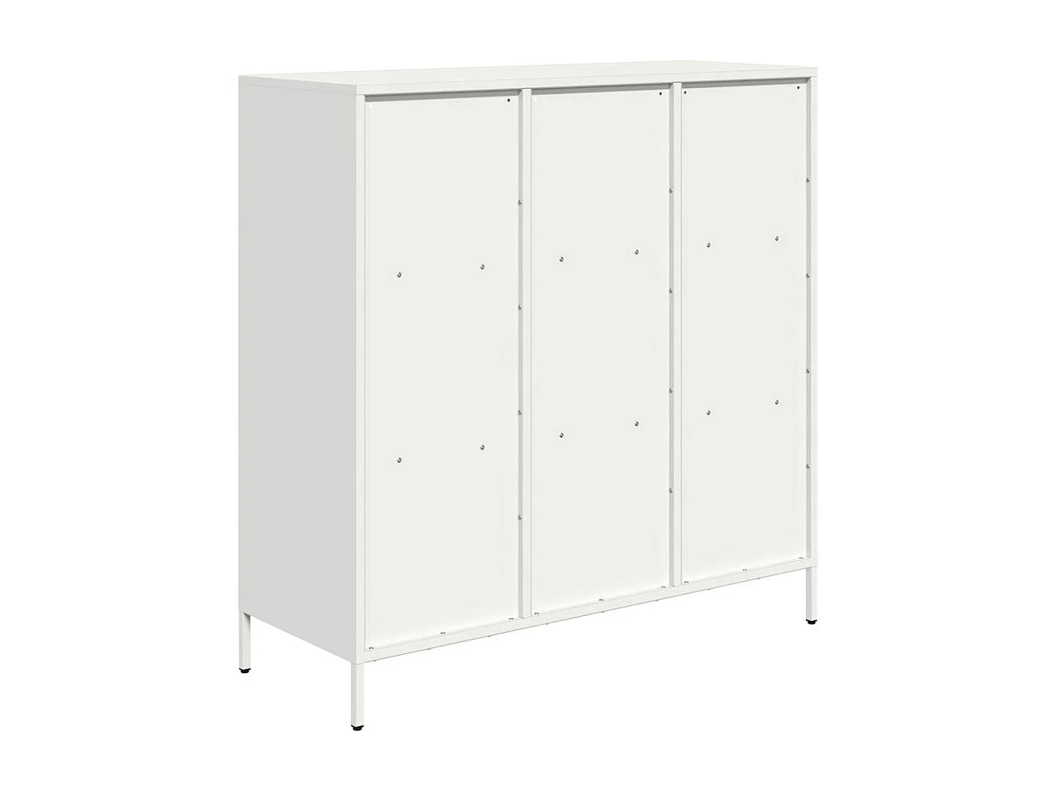 Buffet haut blanc 101,5x39x103,5 cm acier