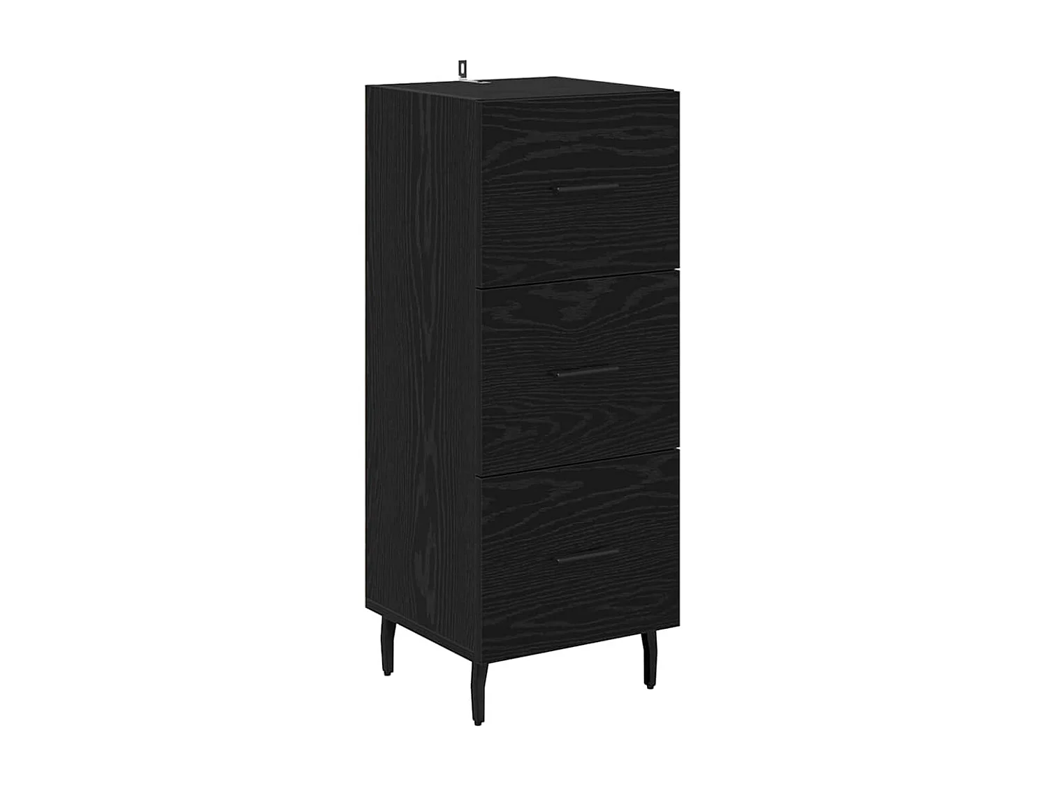 Buffet Chêne noir 34 x 34,5 x 90 cm Bois d'ingénierie