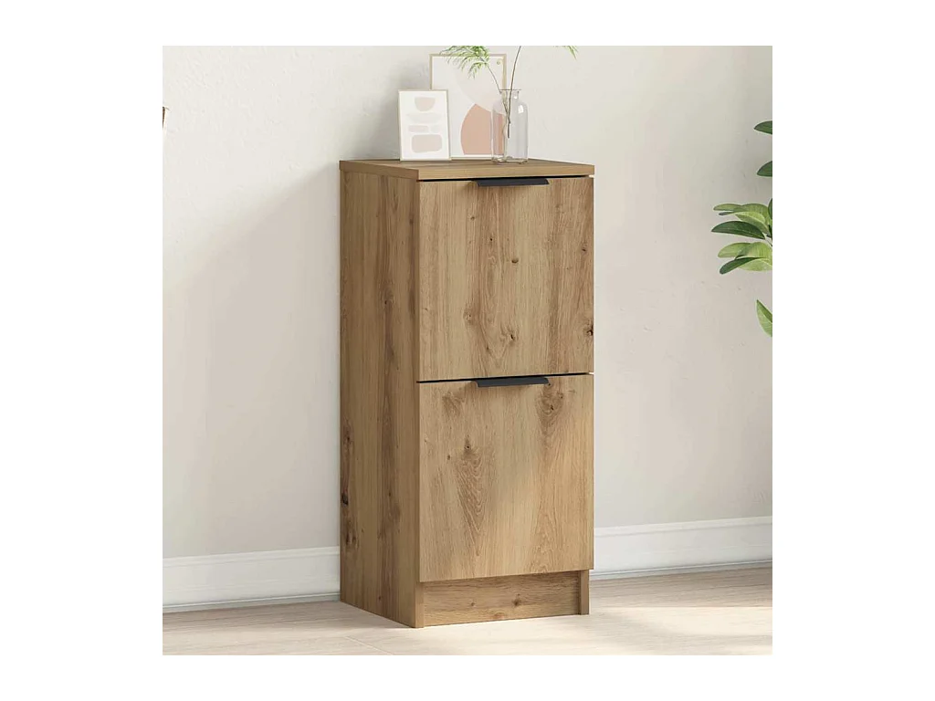 Buffet chêne artisanal 30x30x70 cm bois d'ingénierie