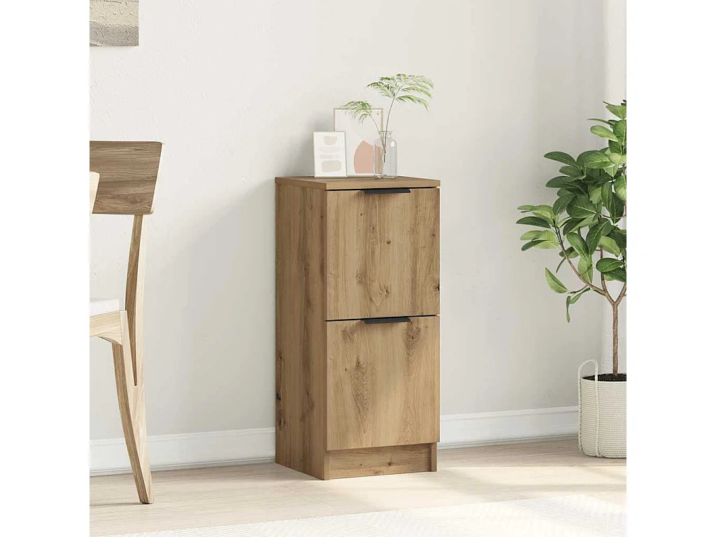 Buffet chêne artisanal 30x30x70 cm bois d'ingénierie