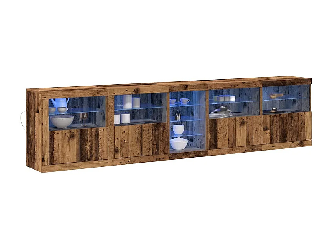 Buffet Bois ancien 283 x 37 x 67 cm Bois d'ingénierie