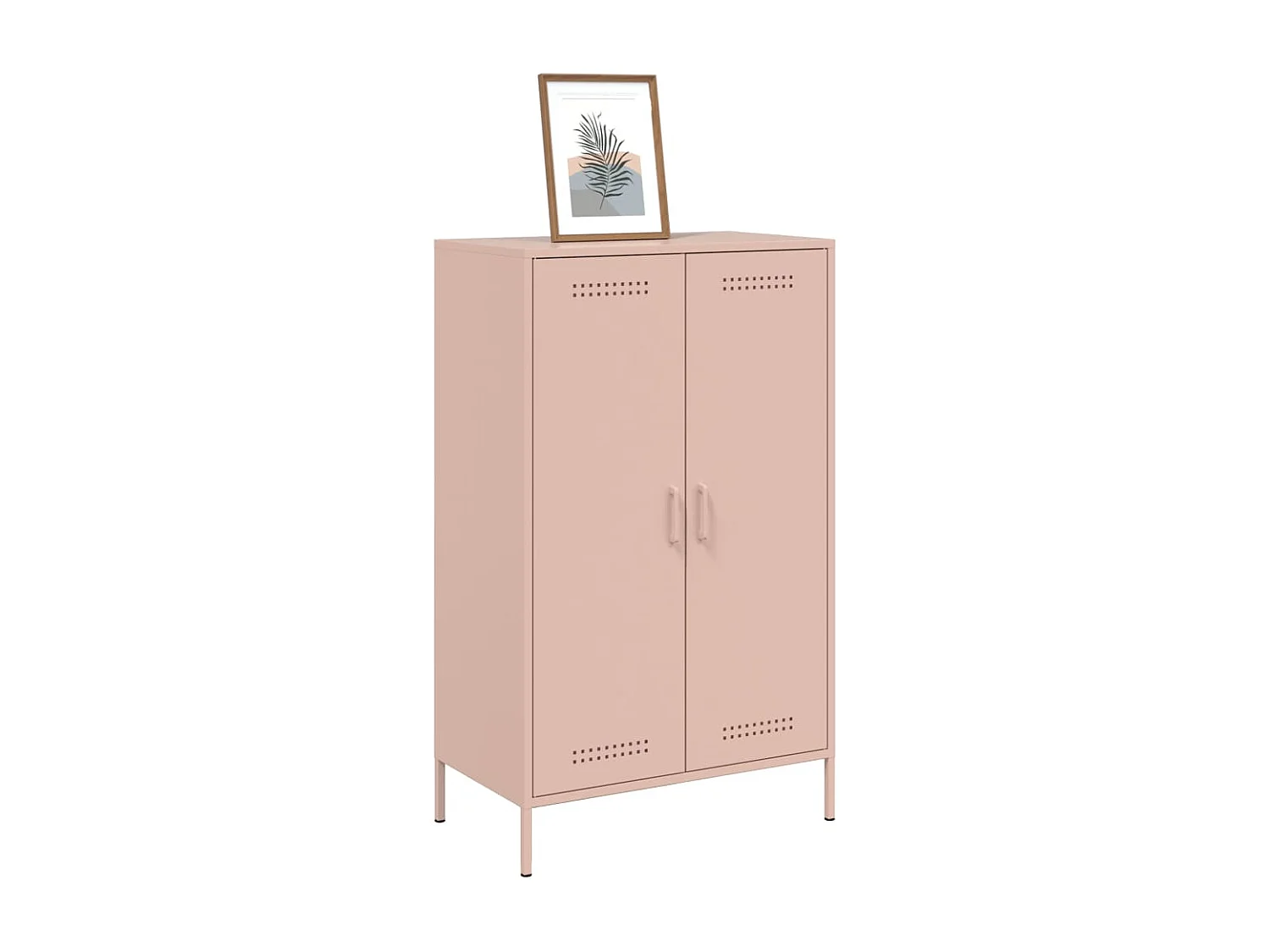 Buffet haut rose 68x39x113 cm acier
