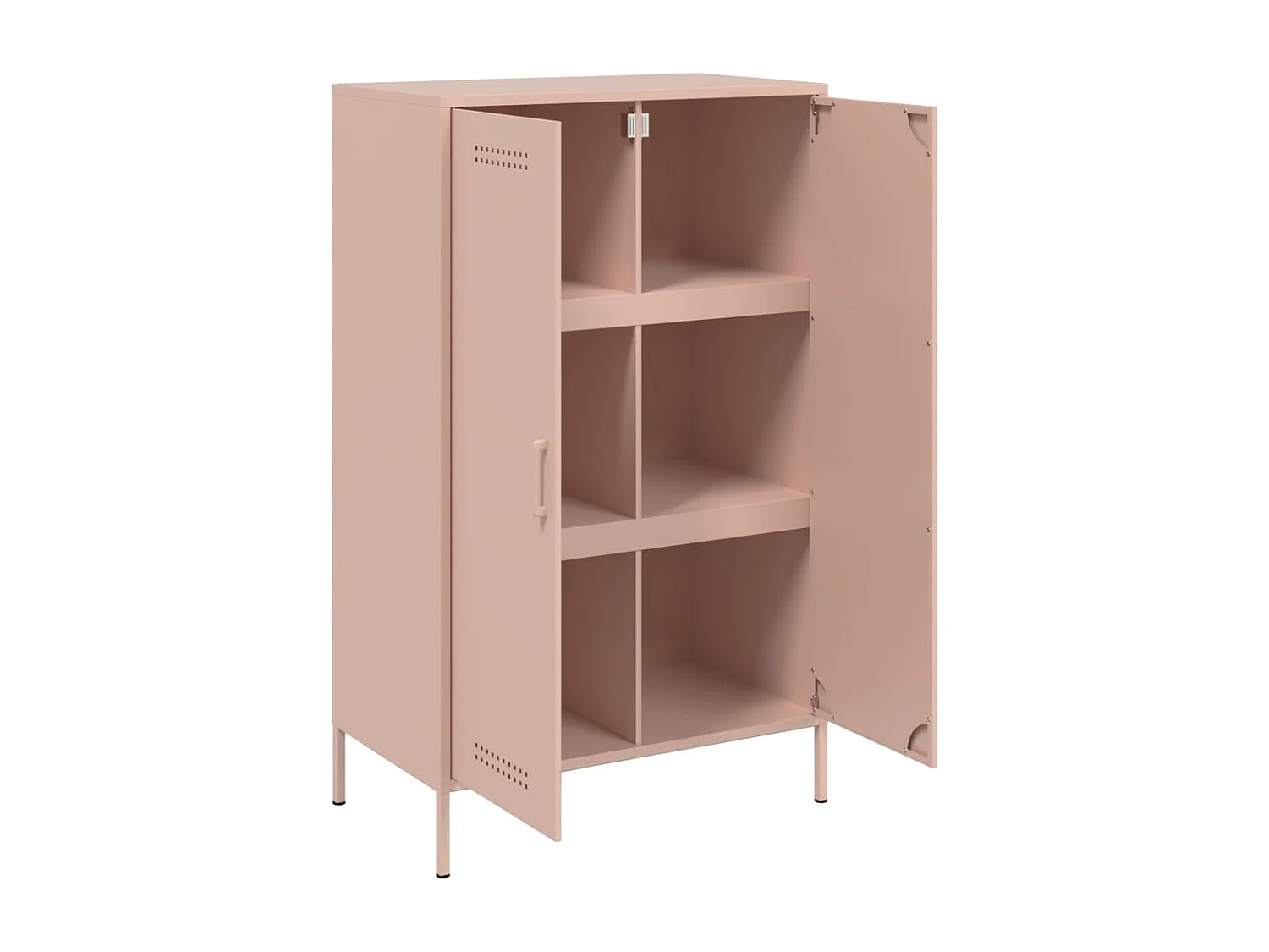 Buffet haut rose 68x39x113 cm acier