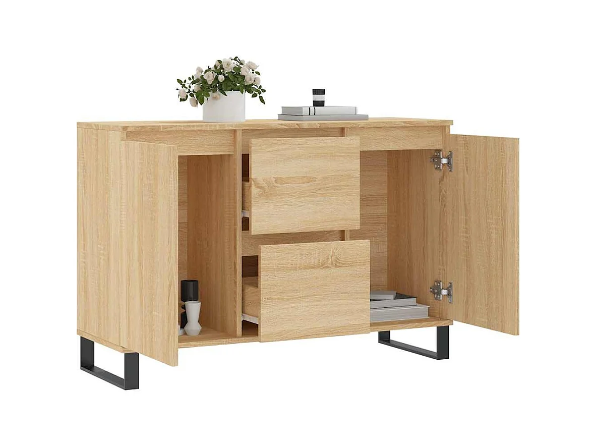 Buffet chêne sonoma 101,5x35x70 cm bois d'ingénierie