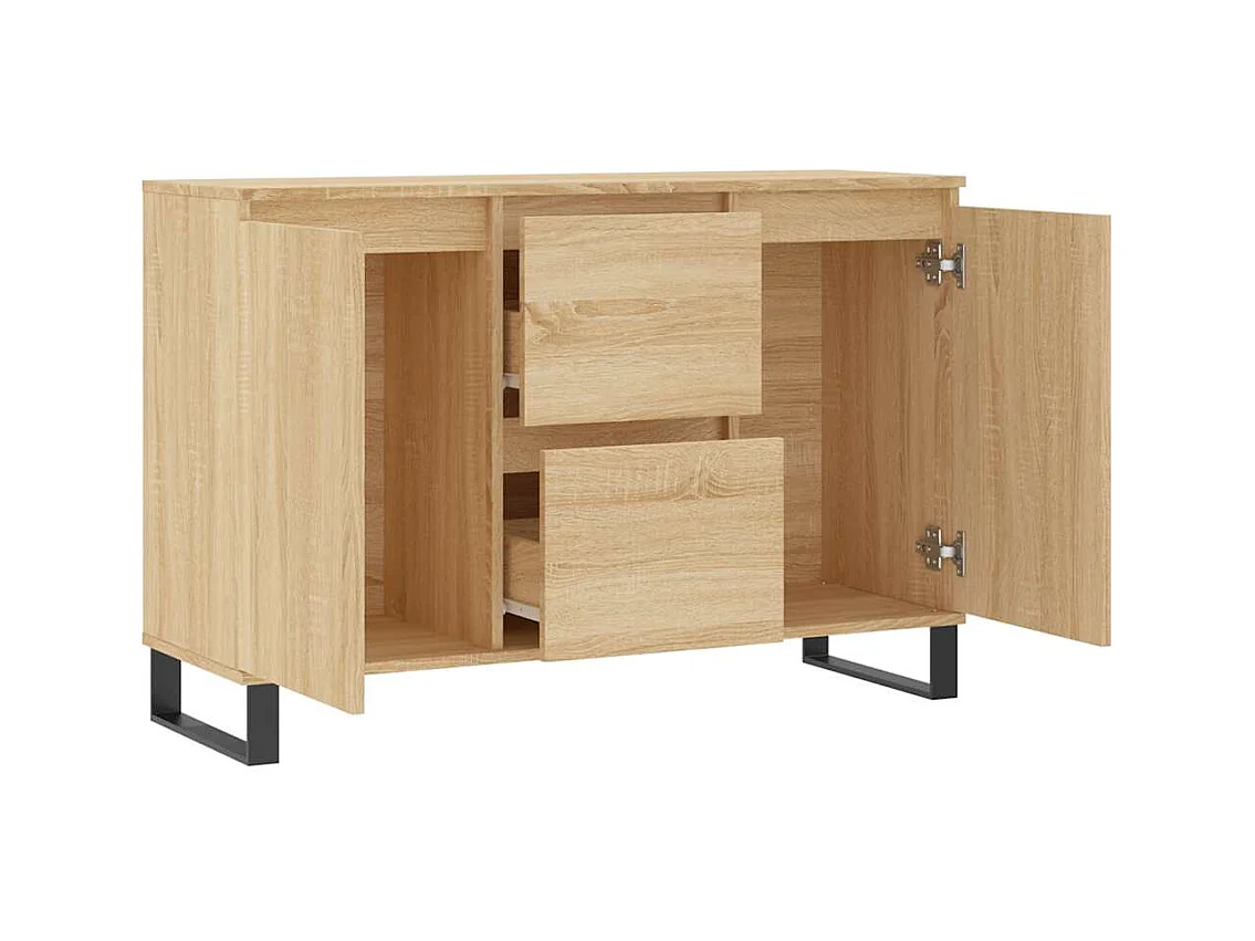 Buffet chêne sonoma 101,5x35x70 cm bois d'ingénierie