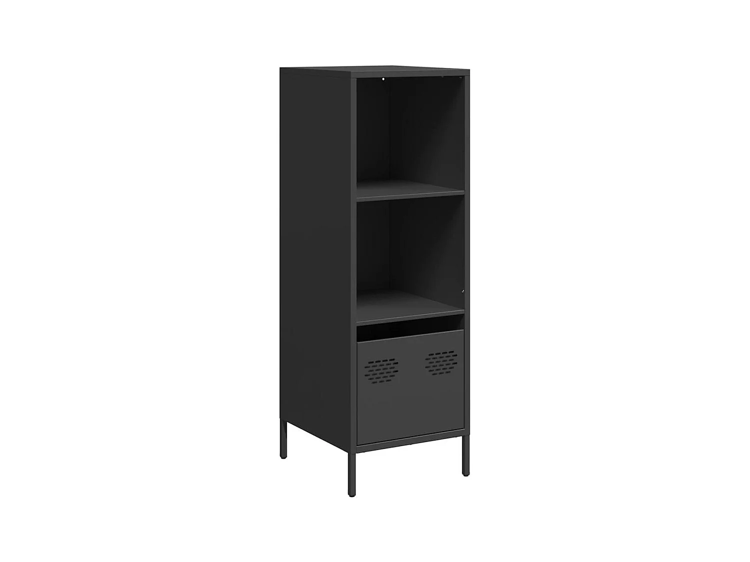 Buffet haut noir 35x39x103,5 cm acier