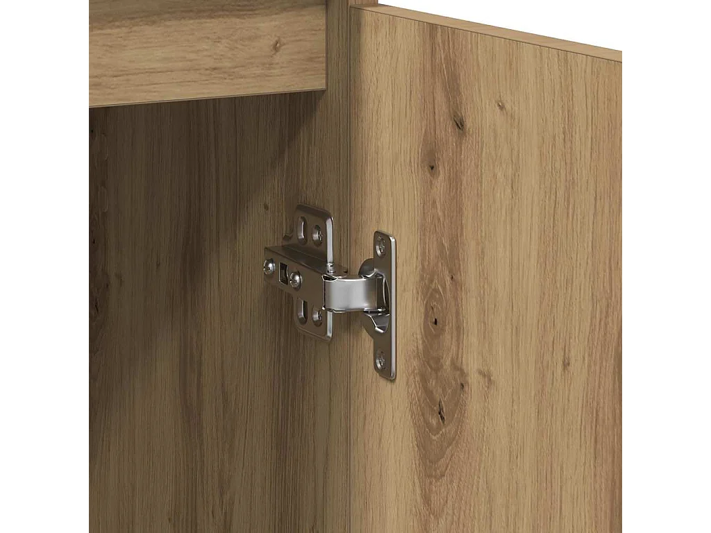 Buffet chêne artisanal 57x34x76 cm bois d'ingénierie