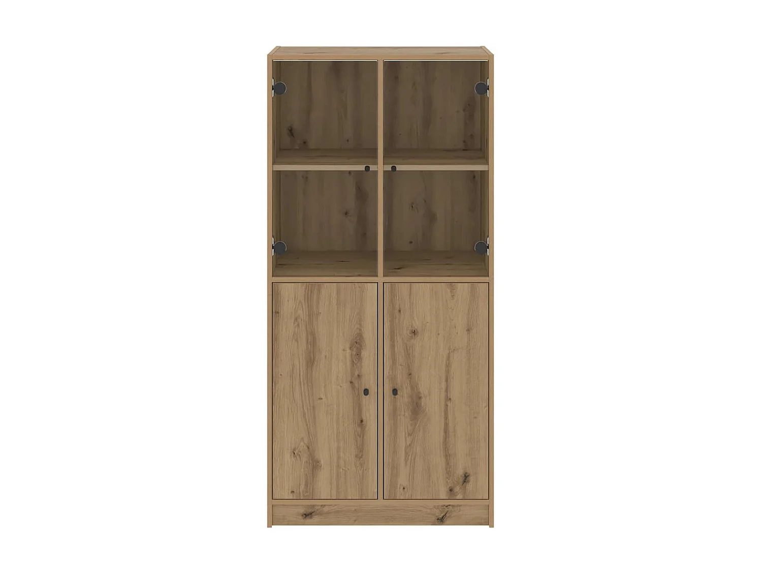 Buffet haut avec portes chêne artisanal bois d'ingénierie