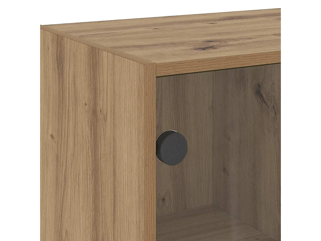 Buffet haut avec portes chêne artisanal bois d'ingénierie