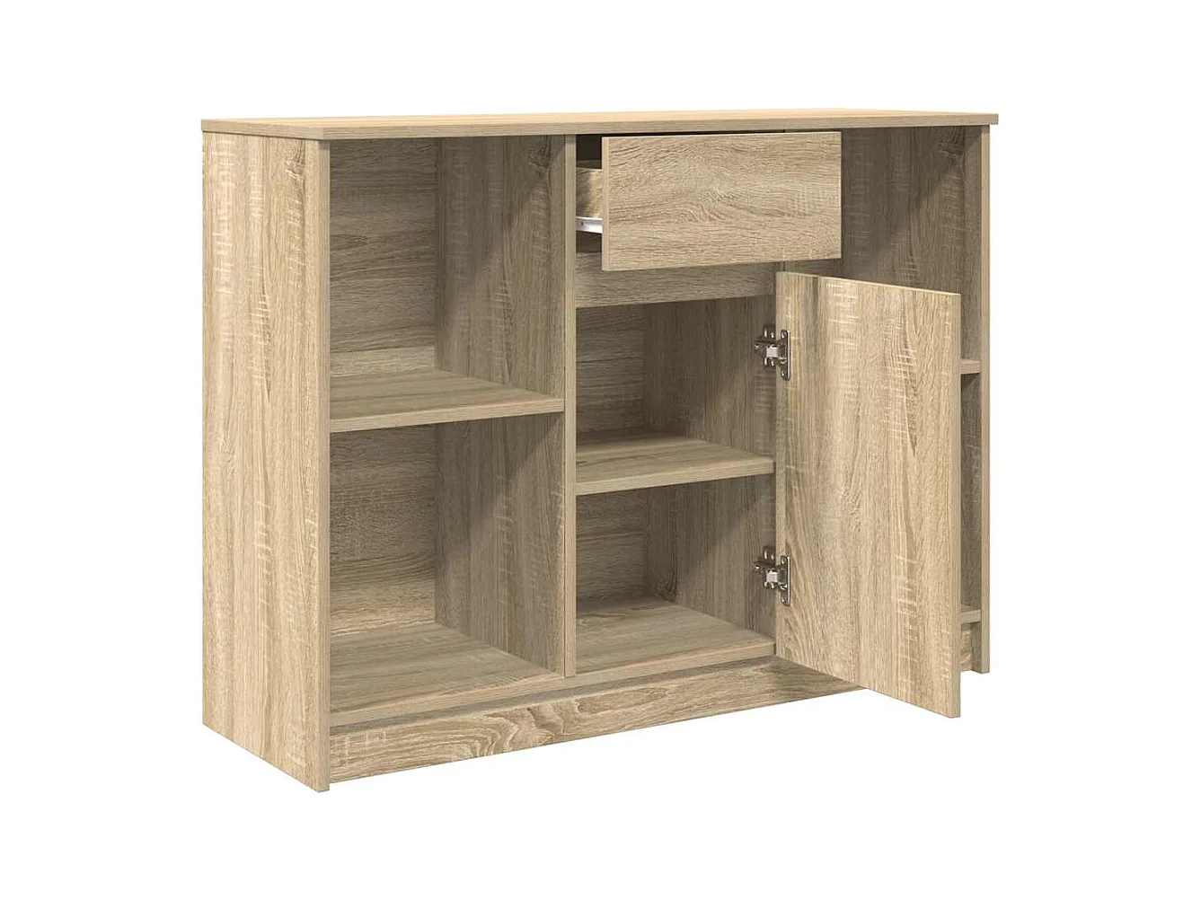 Buffet avec tiroir chêne sonoma 101x35x76 cm bois d'ingénierie