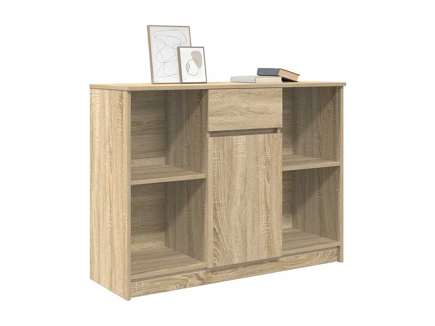 Buffet avec tiroir chêne sonoma 101x35x76 cm bois d'ingénierie