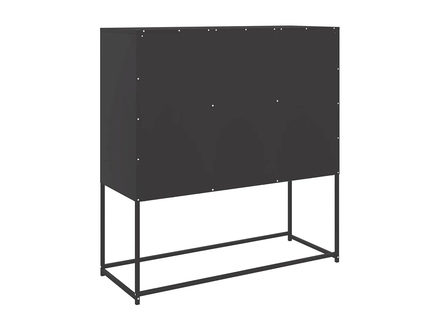 Buffet haut noir 100,5x39x107 cm acier