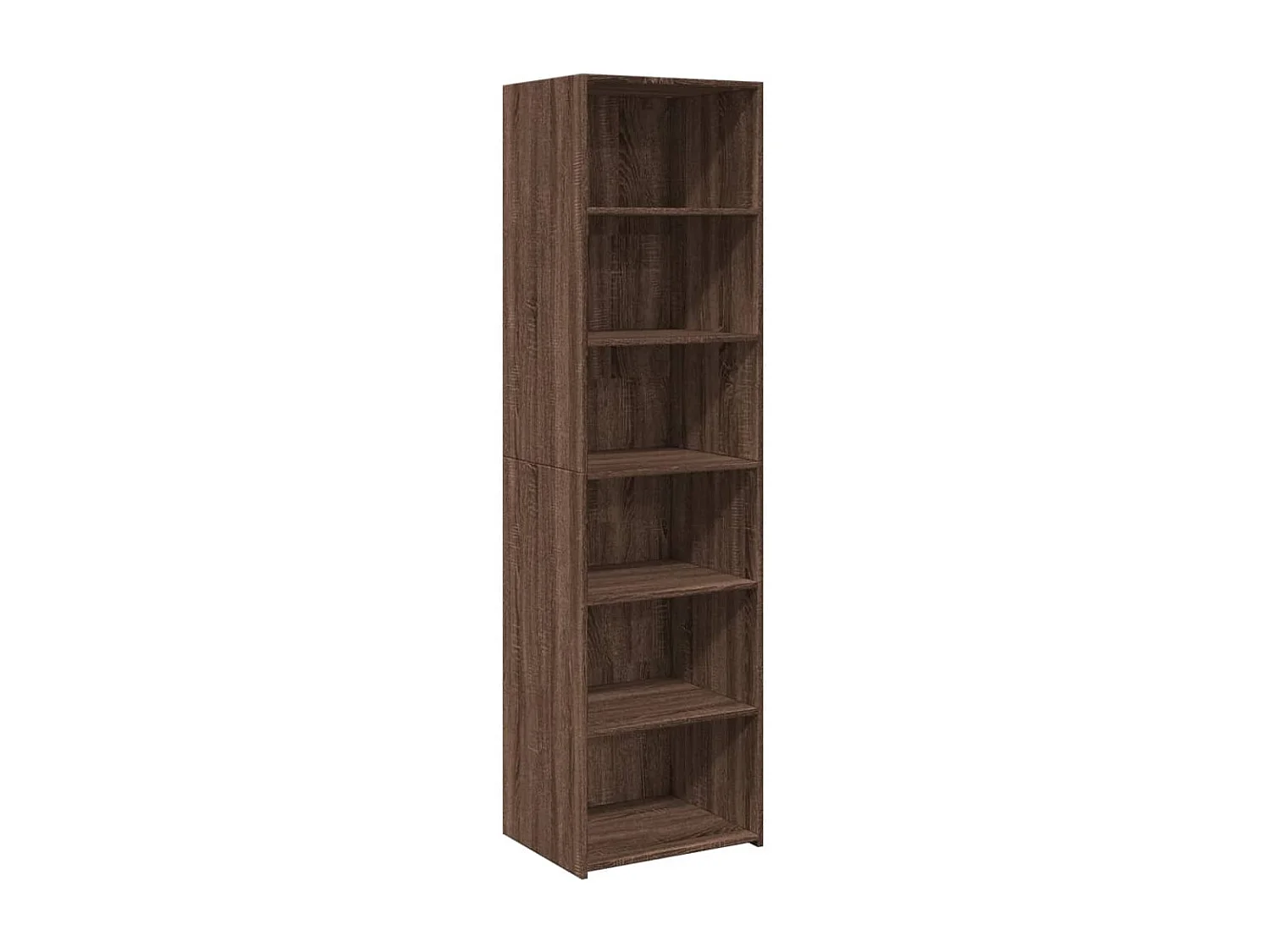 Buffet haut chêne marron 50x41x185 cm bois d'ingénierie