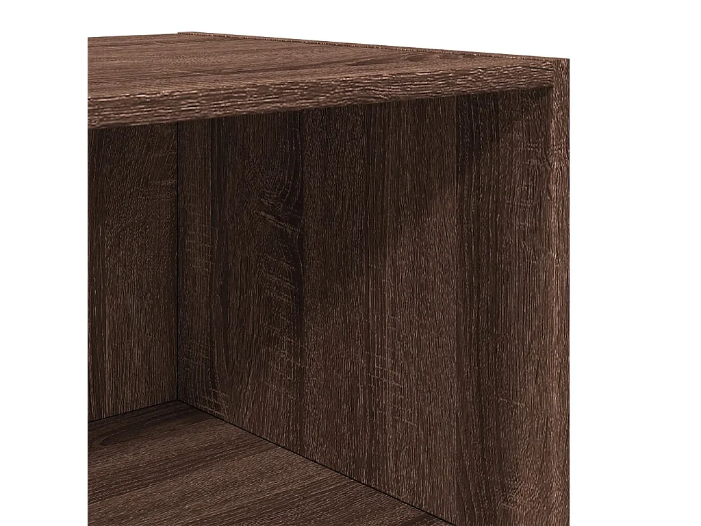 Buffet haut chêne marron 50x41x185 cm bois d'ingénierie