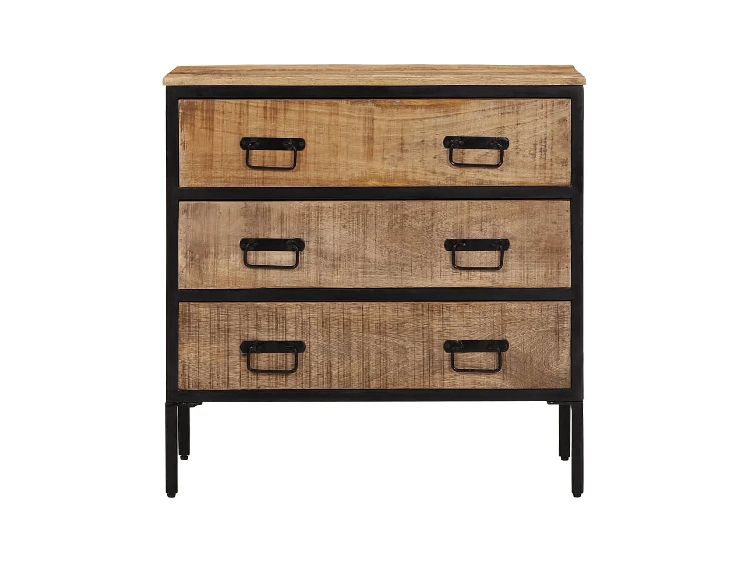 Buffet 70x35x70 cm bois de manguier brut massif