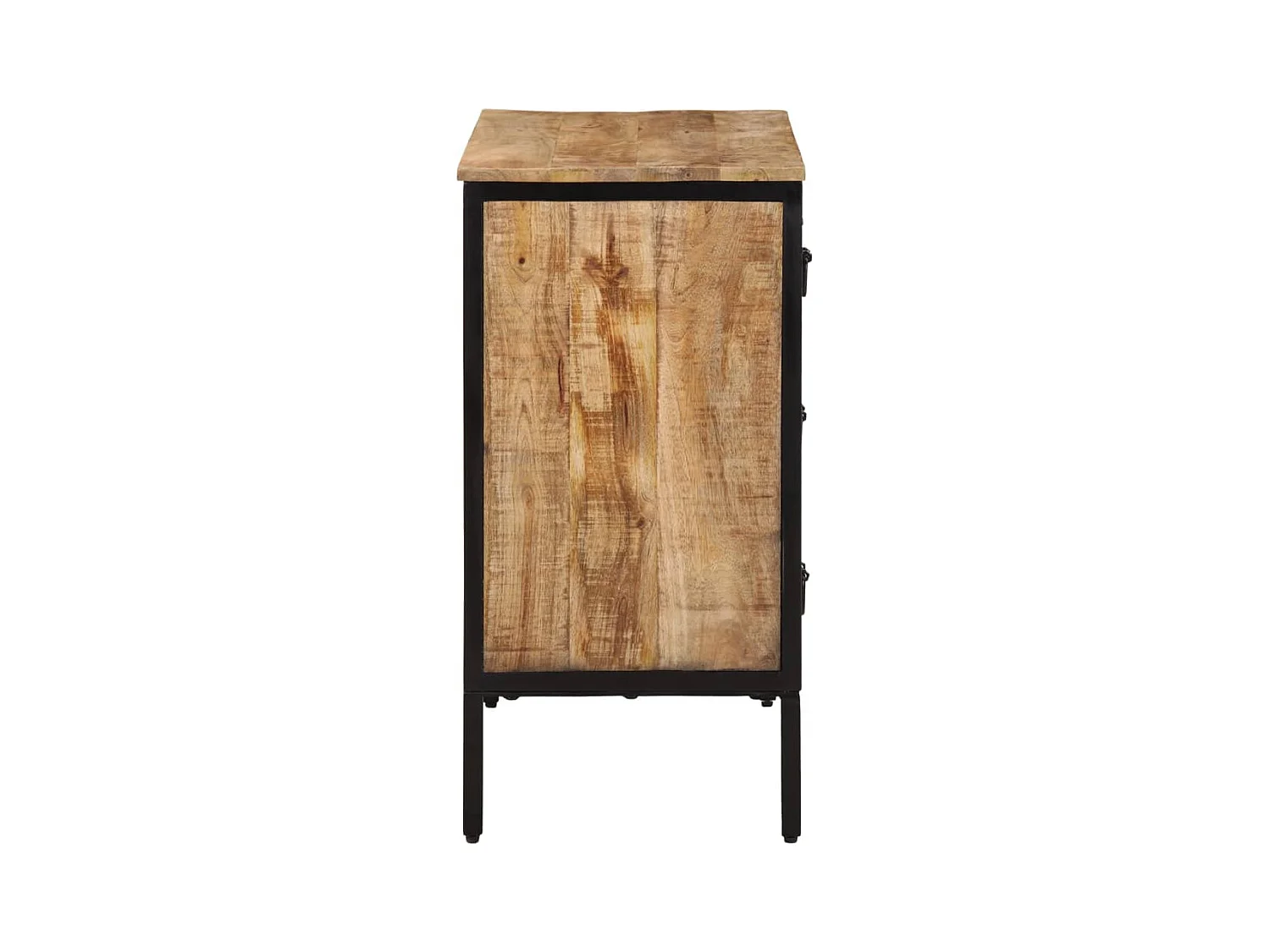 Buffet 70x35x70 cm bois de manguier brut massif