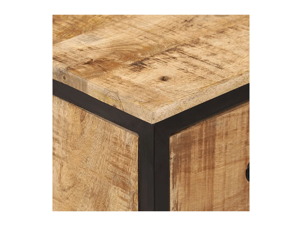 Buffet 70x35x70 cm bois de manguier brut massif