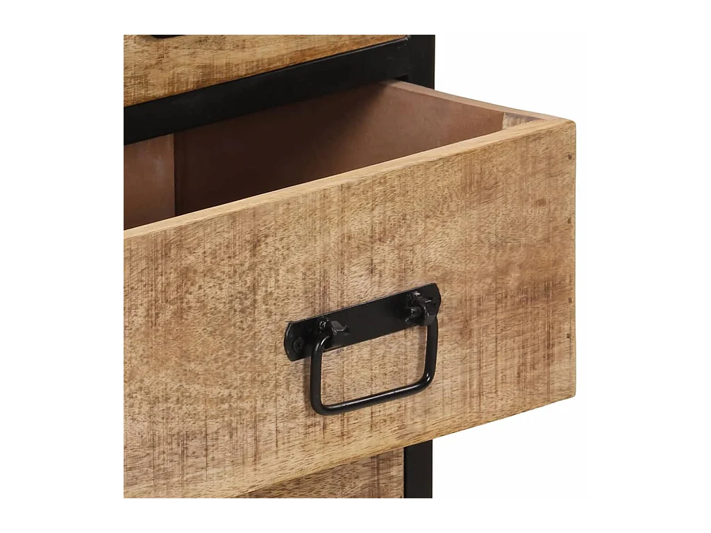 Buffet 70x35x70 cm bois de manguier brut massif