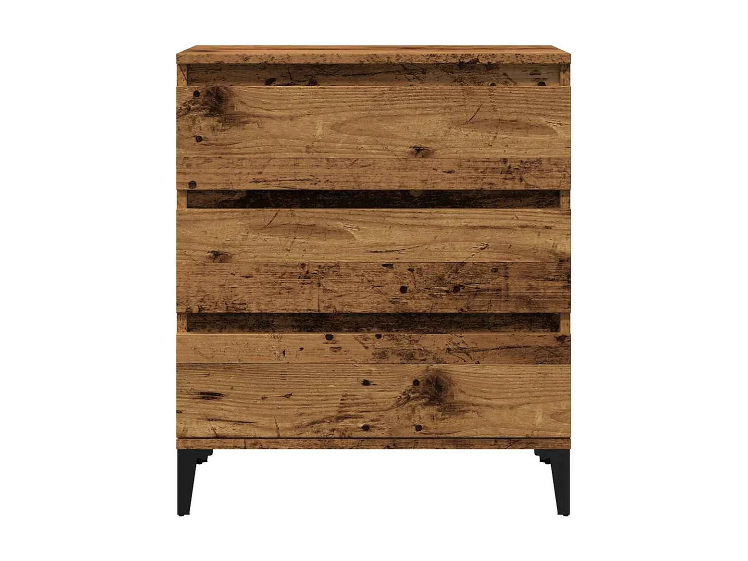 Aparador de madera contrachapada envejecida 60x35x70 cm