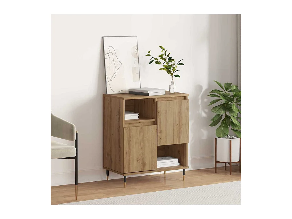 Buffet chêne artisanal 60 x 35 x 70 cm Bois d'ingénierie