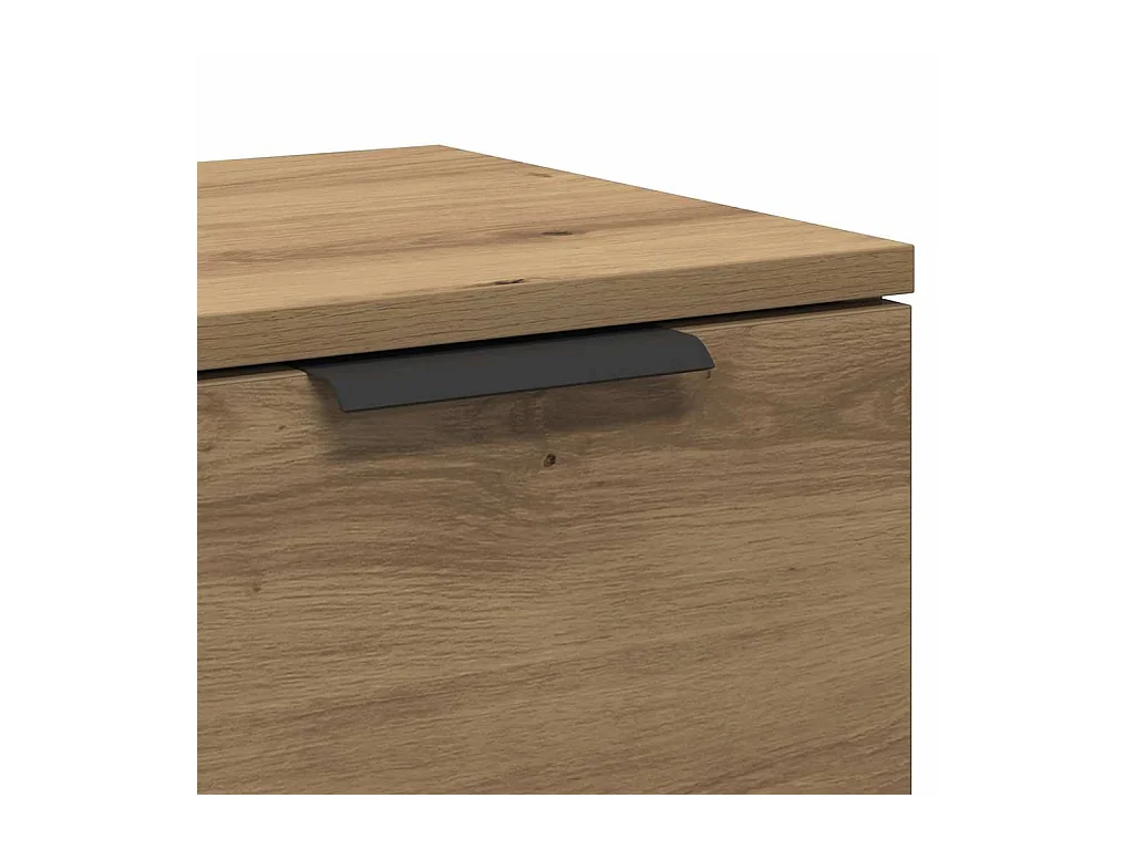 Buffet chêne artisanal 60x30x70 cm bois d'ingénierie