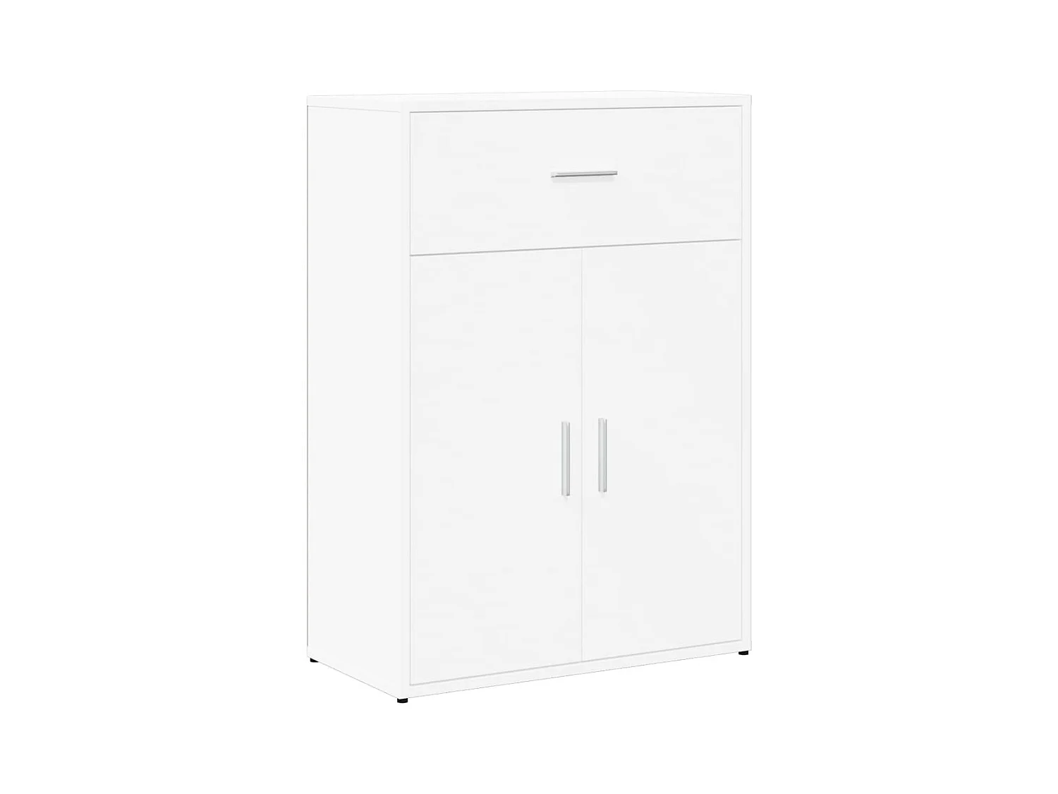 Buffets 2 pièces blanc 60x30x84 cm bois d'ingénierie