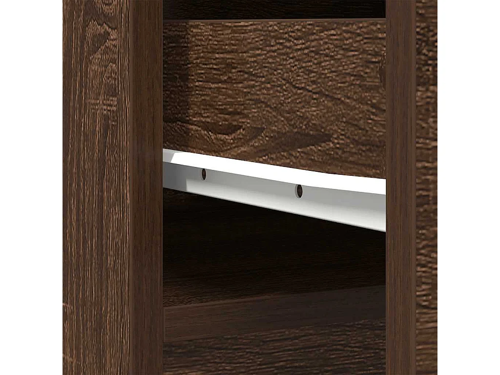 Buffet haut chêne marron 37,5x35x180 cm bois d'ingénierie